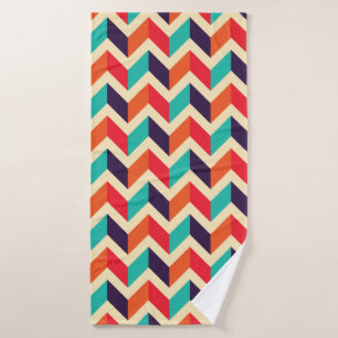 Seamless geometric pattern with zigzags background bath towel