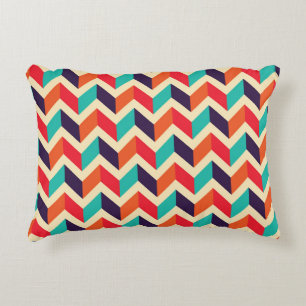 Seamless geometric pattern with zigzags background decorative cushion
