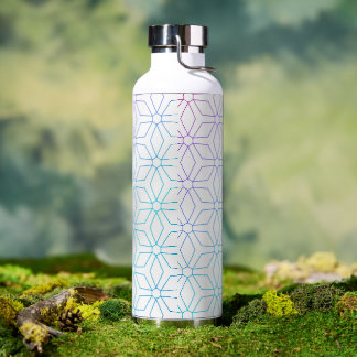 Seamless Geometric Patterned Copper Vacuum 32 oz Water Bottle
