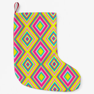 Seamless geometric rhombus shapes modern trendy de small christmas stocking
