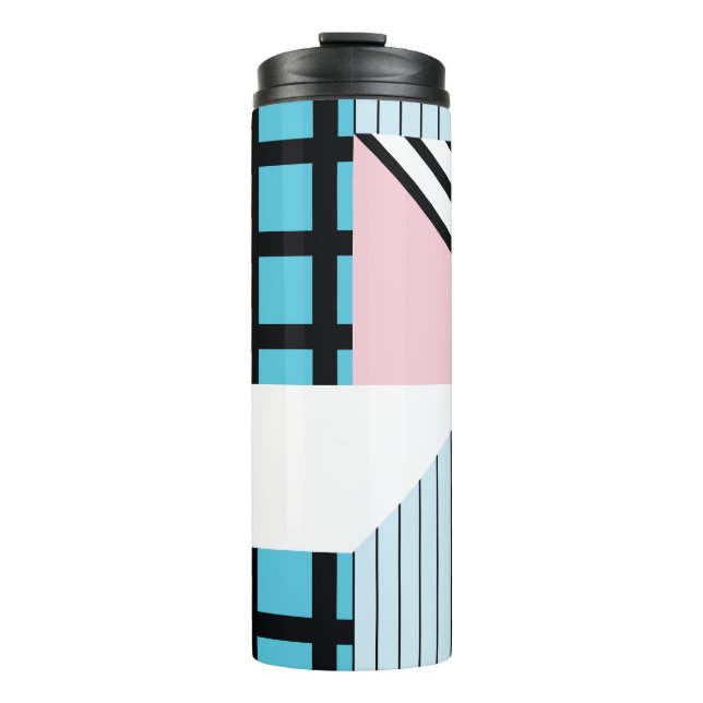 Seamless Geometric Shapes Pattern. Thermal Tumbler (Front)
