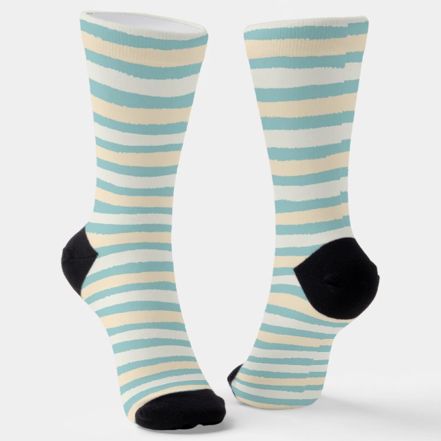 Seamless Geometric Stripes Lines  Socks (Angled)