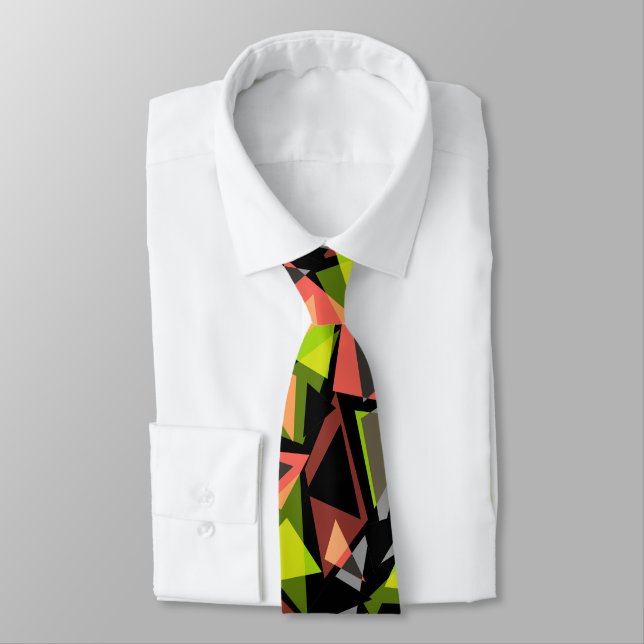 Seamless geometric triangles shapes tie (Tied)