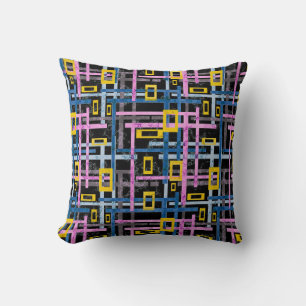 Seamless geometrical bright colours rectangular sh cushion