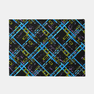 Seamless geometrical bright colours rectangular sh doormat