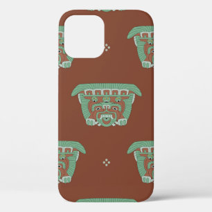 Seamless geometrical pattern with tribal motifs. H iPhone 12 Case