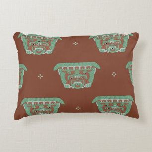 Seamless geometrical pattern with tribal motifs. H Decorative Cushion