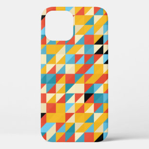 Seamless Geometry Multi Colors Pattern iPhone 12 Pro Case