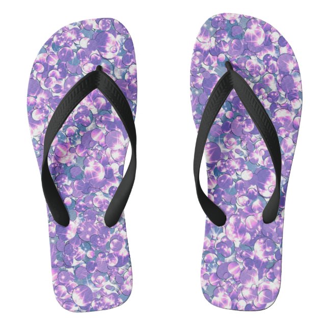 Seamless glitter sparkles sequins shimmers silver jandals (Footbed)