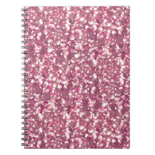 Seamless glitter sparkles sequins shimmers silver notebook