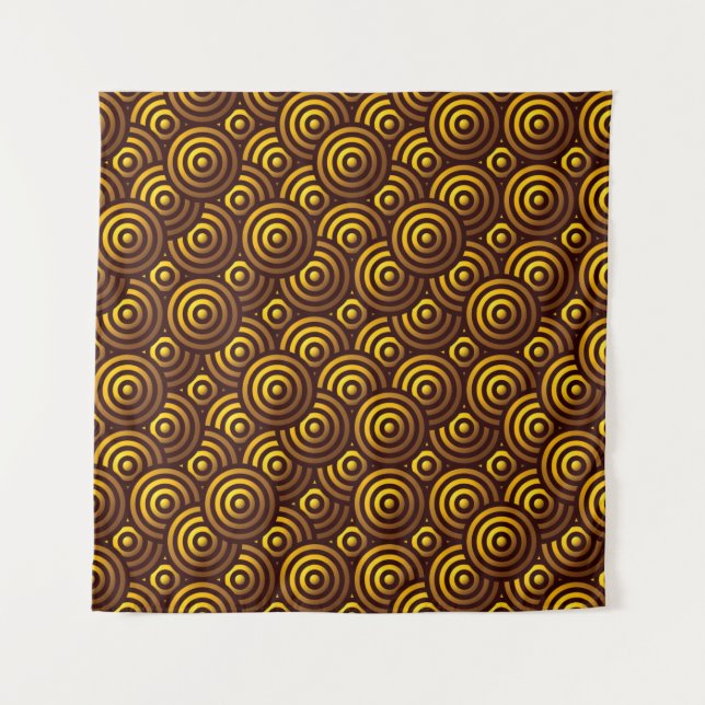 Seamless Gold Pattern Tapestry (Front)