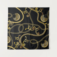 Seamless golden chain pattern fashion, Illustrati