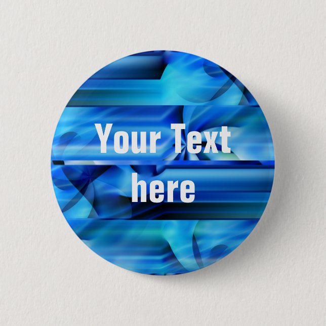Seamless Graphic Design - blue black I 6 Cm Round Badge (Front)