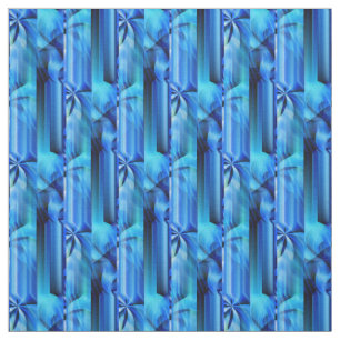 Seamless Graphic Design - blue black I Fabric