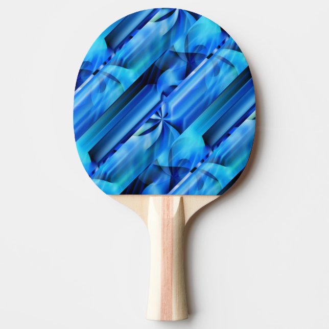 Seamless Graphic Design - blue black I Ping Pong Paddle (Front)
