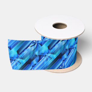 Seamless Graphic Design - blue black I Satin Ribbon
