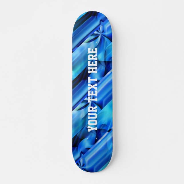 Seamless Graphic Design - blue black I Skateboard (Front)