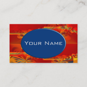 Seamless Graphic Design - red orange I Business Card