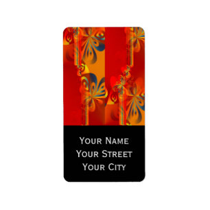 Seamless Graphic Design - red orange I Label