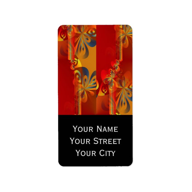 Seamless Graphic Design - red orange I Label (Front)
