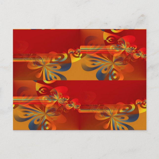 Seamless Graphic Design - red orange I Postcard (Front)