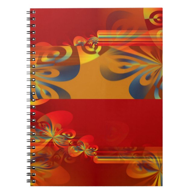 Seamless Graphic Design - red orange I Spiral Notebook (Front)