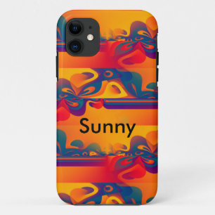 Seamless Graphic Design - yellow red I iPhone 11 Case