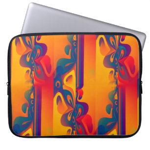 Seamless Graphic Design - yellow red I Laptop Sleeve