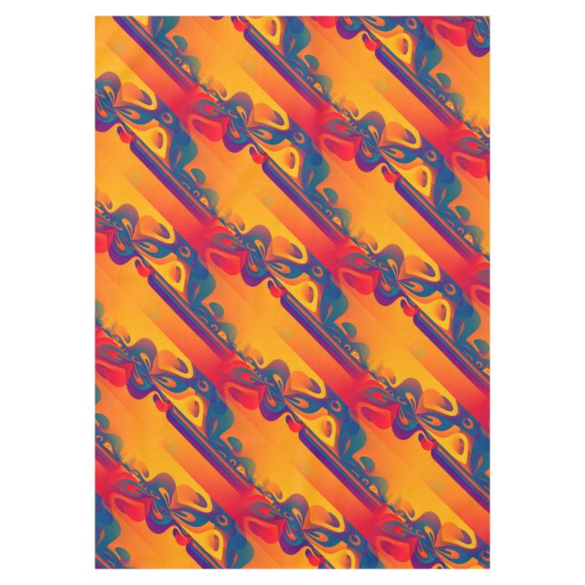Seamless Graphic Design - yellow red I Tablecloth (Front)