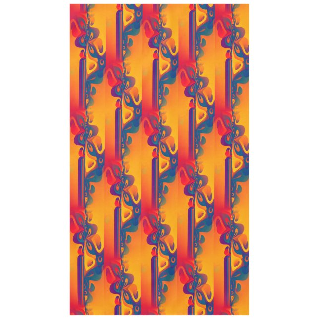 Seamless Graphic Design - yellow red I Tablecloth (Front)