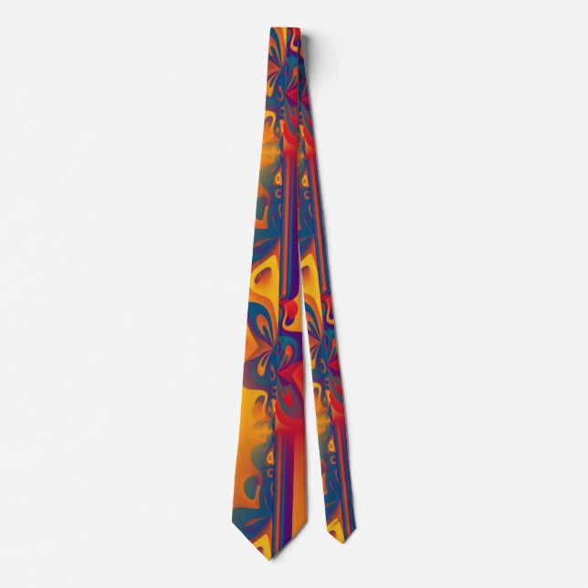 Seamless Graphic Design - yellow red I Tie (Front)