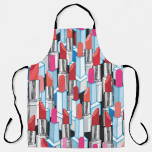 Seamless graphic pattern graphic colourful lipstic apron