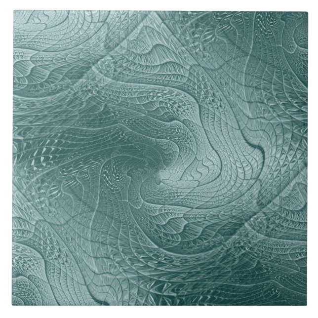 Seamless Green Decorative Ceramic Tile (Front)