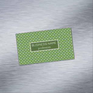 Seamless green grass pattern magnetic business card