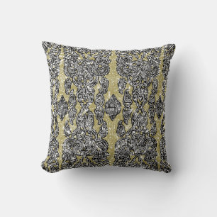 seamless grunge Cambodian floral patternethnic,ab Cushion