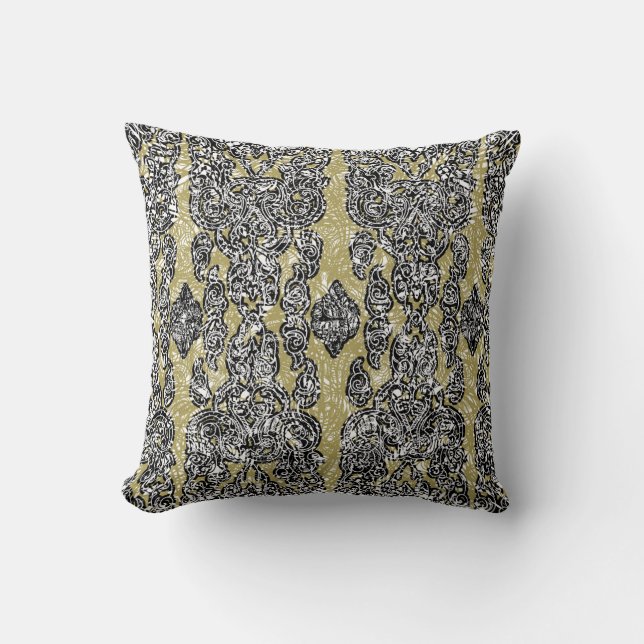  seamless grunge Cambodian floral patternethnic,ab Cushion (Front)