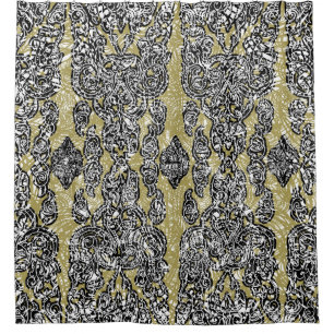  seamless grunge Cambodian floral patternethnic,ab Shower Curtain