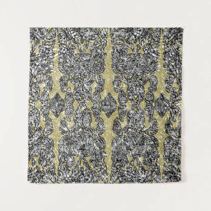  seamless grunge Cambodian floral patternethnic,ab Tapestry