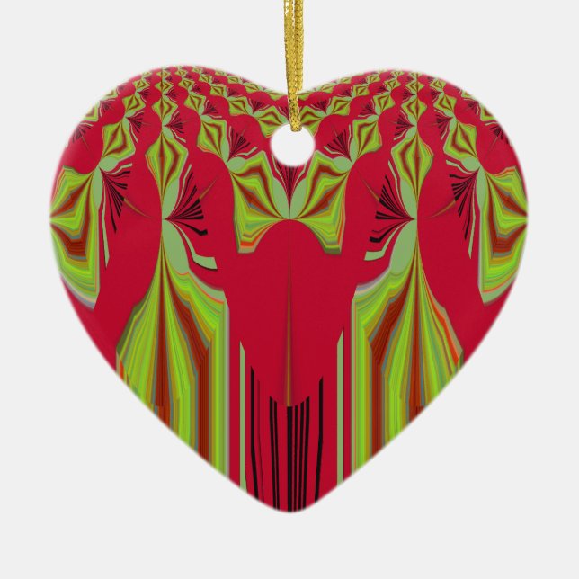 Seamless Hakuna Matata design Ceramic Tree Decoration (Front)