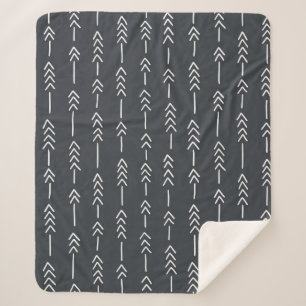 Seamless hand drawn geometric tribal pattern with sherpa blanket