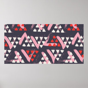 seamless hand drawn pattern poster