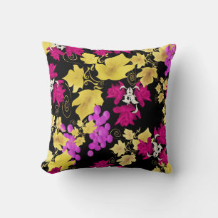 Seamless harvest grape vine roses flowers floral c cushion