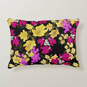 Seamless harvest grape vine roses flowers floral c decorative cushion