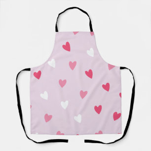 seamless hearts pattern apron