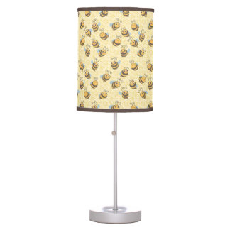 Seamless Honey Bee Pattern Desk Lamp