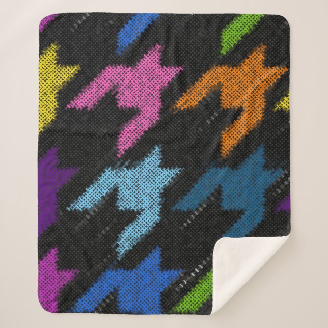Seamless Hounds-tooth pattern. Imitation of a text Sherpa Blanket (Front)