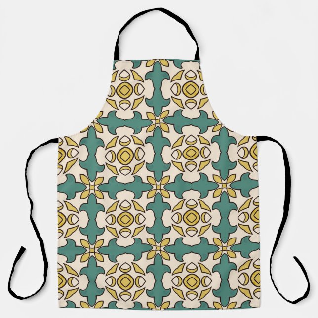 Seamless illustrated pattern made of abstract elem apron (Front)