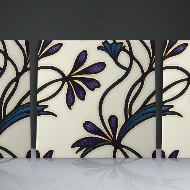 Seamless Indigo Violet Crocus organic patterns Tile (Creator Uploaded)