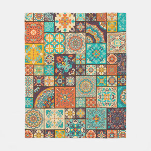 Seamless Islamic, Arabic tile pattern. Fleece Blanket