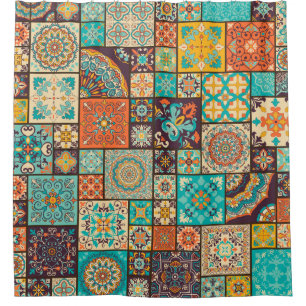 Seamless Islamic, Arabic tile pattern. Shower Curtain